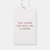 バレンタインオールドバラ&ホワイトラブカスタムハート ギフトタグ (裏面)