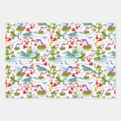 バレンタインカエル包装紙シート ラッピングペーパーシート (正面)