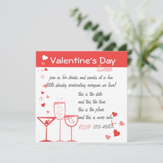 バレンタインカクテル 招待状 (スタンド正面)