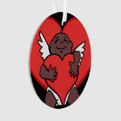 バレンタインカスタムオーナメントアフリカンキューピッドオーナメント オーナメント (正面)