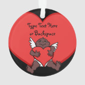 バレンタインカスタムオーナメントアフリカンキューピッドオーナメント オーナメント (裏面)