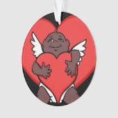 バレンタインカスタムオーナメントアフリカンキューピッドオーナメント オーナメント (正面)