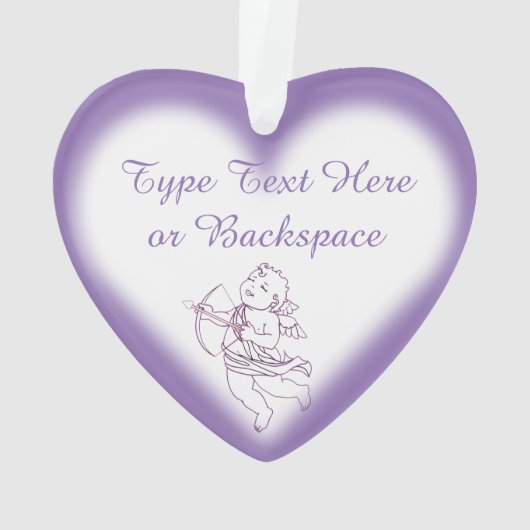 バレンタインカスタムオーナメントクピッドオーナメント オーナメント (裏面)