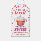 バレンタインカップケーキラベル，教室バレンタインラベル ギフトタグ (正面)