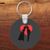 バレンタインカップルのキーチェーン キーホルダー (正面)