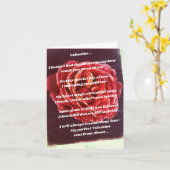 バレンタインカパーソナライズされたード詩 カード (黄色い花)