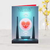 バレンタインカードおもしろいギーク カード (黄色い花)