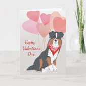 バレンタインカードからオーストラリアの羊飼い犬のハート シーズンカード (正面)