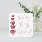 バレンタインカードに私の名前を入れて。カスタマイズ可能なフラットカード シーズンカード (スタンド正面)