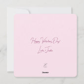 バレンタインカードに私の名前を入れて。カスタマイズ可能なフラットカード シーズンカード (裏面)