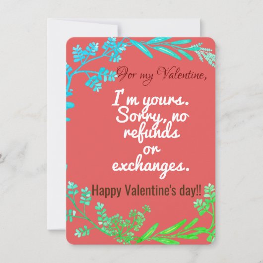 バレンタインカードのために カード (正面)