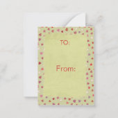 バレンタインカードパ子供へック ノートカード (裏面)