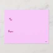 バレンタインカードピンクの人魚のバレンタインバイレネ シーズンポストカード (裏面)