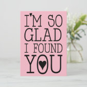 バレンタインカード　あなたを見つけてとても嬉しい　愛　ハート シーズンカード (スタンド正面)