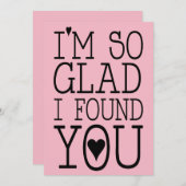 バレンタインカード あなたを見つけてよかった 愛のハート シーズンカード (正面/裏面)