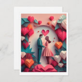 バレンタインカード シーズンカード (正面/裏面)