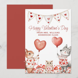 バレンタインカード 先生からクラスへ シーズンカード