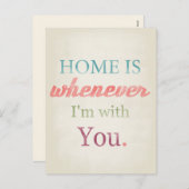 バレンタインカード、愛引用文、レトロ シーズンポストカード (正面/裏面)