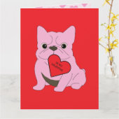バレンタインカード, 犬 カード (黄色い花)