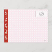 バレンタインカー子供へド シーズンポストカード (裏面)