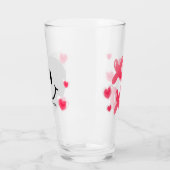 バレンタインガラスハートバルーンバブルガムカップル タンブラーグラス (左)
