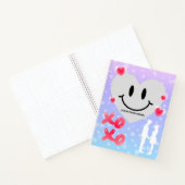 バレンタインガラスハートバルーンバブルガムカップル ノートブック (内部)