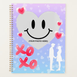 バレンタインガラスハートバルーンバブルガムカップル プランナー手帳