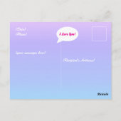 バレンタインガラスハートバルーンバブルガムカップル ポストカード (裏面)