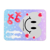 バレンタインガラスハートバルーンバブルガムカップル マグネット (横)