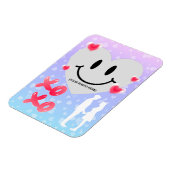 バレンタインガラスハートバルーンバブルガムカップル マグネット (左側)