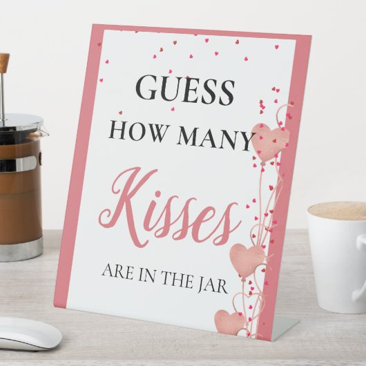 バレンタインキスのブライダルシャワー記号の数を推測 台座サイン (インサイチュ)