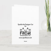 バレンタインキスをする子猫ブースグリーティングカード シーズンカード (裏面)