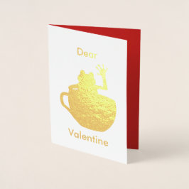 バレンタインキス私はTeacupのプリンスカエル 箔カード