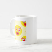 バレンタインキス絵文字 コーヒーマグカップ (正面左)