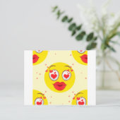 バレンタインキス絵文字 シーズンポストカード (スタンド正面)