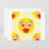 バレンタインキス絵文字 シーズンポストカード (正面/裏面)