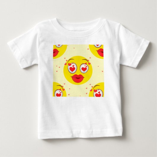 バレンタインキス絵文字 ベビーTシャツ (正面)