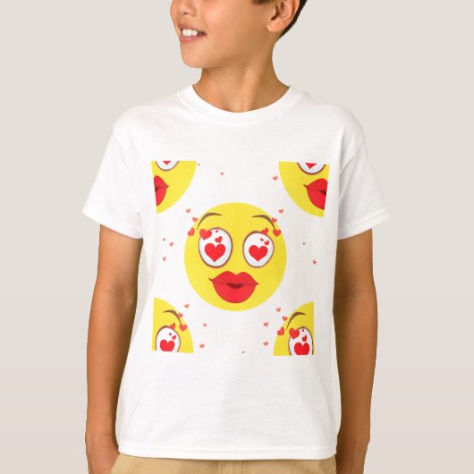 バレンタインキス絵文字 Tシャツ (正面)