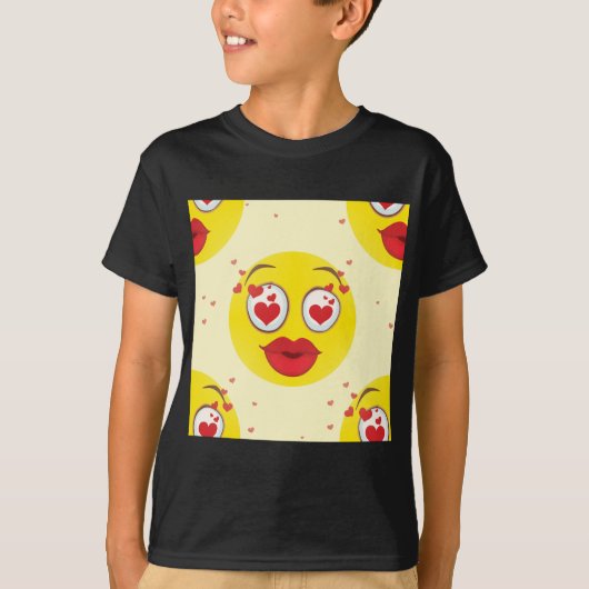 バレンタインキス絵文字 Tシャツ (正面)