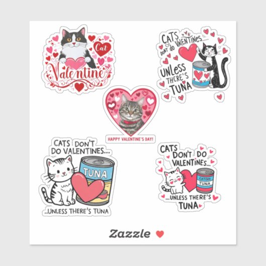 バレンタインキャッツV1カスタムカットビニールシール シール (シート)