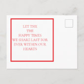 バレンタインキャットポストカード ポストカード (裏面)