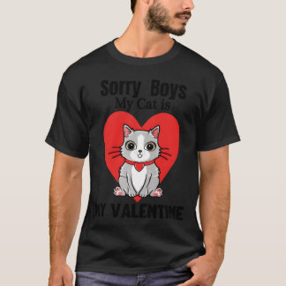 バレンタインキャットレトロ Tシャツ