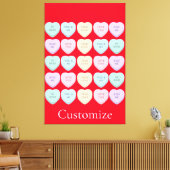 バレンタインキャンディハートサンダー_コーブ キャンバスプリント (インサイチュ (リビング))