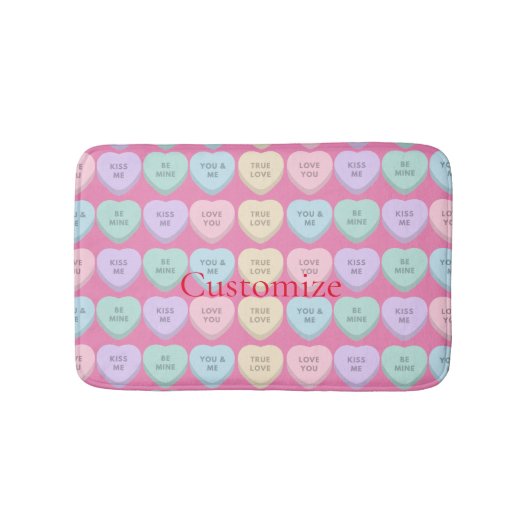 バレンタインキャンディハートサンダー_コーブ バスマット (正面)