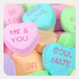 バレンタインキャンディハート スクエアシール