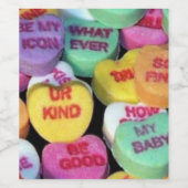 バレンタインキャンディハート ワインラベル (シングルラベル)