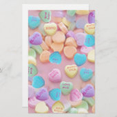 バレンタインキャンディハート 便箋 (正面/裏面)