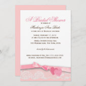 バレンタインキャンディブライダルシャワー 招待状 (正面/裏面)