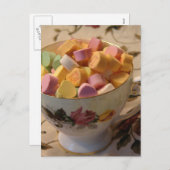 バレンタインキャンディinティーカップ シーズンポストカード (正面/裏面)