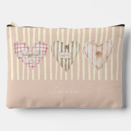 バレンタインキュートパーソナライズされたハートレトロピンク アクセサリーポーチ